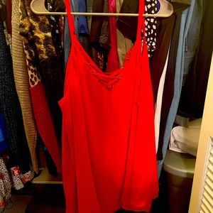 Torrid Red Camisole Blouse (criss cross top)